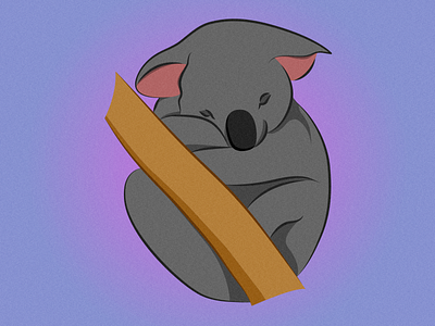 Koala Illustration adobe illustrator adobe photoshop animals design design illustration logo grain texture illustraion illustration illustrator koala