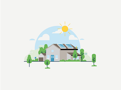Galt – Solar Panels 02 clouds home house solar energy solar panels trees