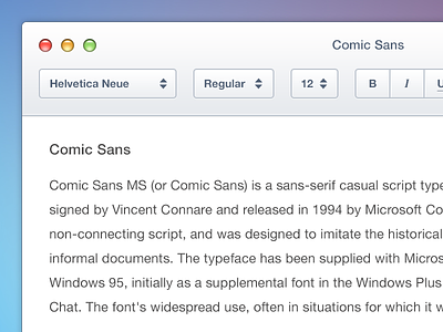 Text Editor clean comic editor interface mac sans ui user white