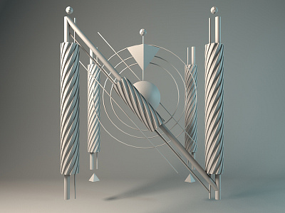 Letter N 36 days of type 3d symmetry typo typography