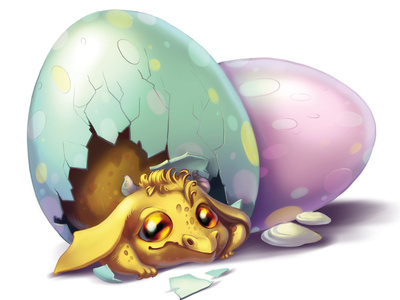 Baby rdagon in the egg babydragon cg cg art cg painting cgart character characterdesing childrens illustration dragon illustration illustration art