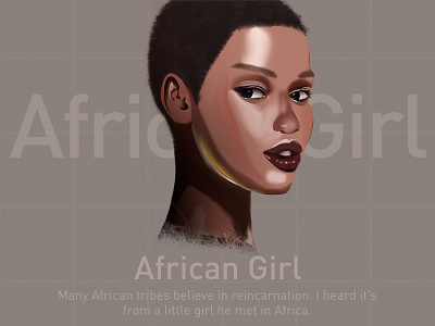 African girl beautiful design draw eye girl hair illustration lip portrait portrait illustration woman woman illustration 人物 手绘