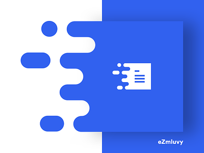 eZmluvy - logo agreement blue branding logo
