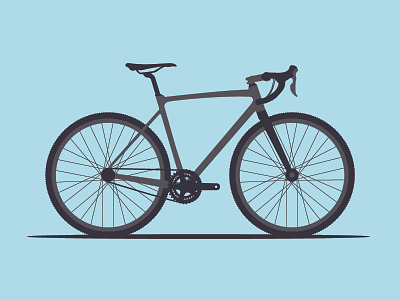 Cyclocross Bike bicycle bike color cool flat flat design gravel grinder icon illustration vector