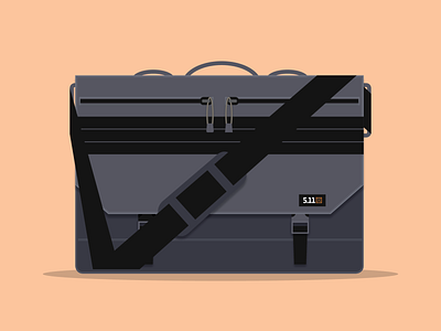 5.11 Messenger Bag color commuting design everydaydesign flat illustration laptop messenger bag orange product productillustration simple tactical vector