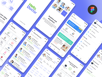 Online Doctor’s Appointment Booking System android android app classy corona covid19 creative doctor appointment healthcare hospital ios medical minimal mobile app mobile app design online appointment online appointment booking online booking specialists ui ux video call