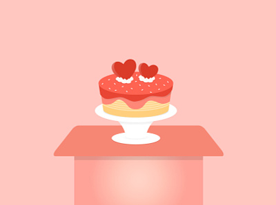 anniversary cake adobe after effects art cake design graphic design heart illustration