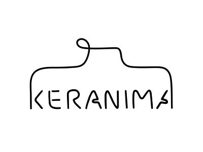 Logo Keranima graphic design lettering logo pottery