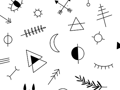 Symbols blackwhite icons procreate symbols