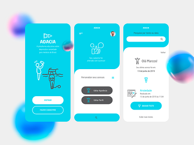 Adacia App adacia app psychology xd design