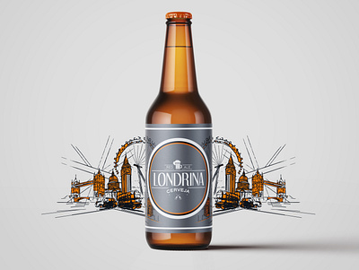 Taberna Londrina Restaurant's Beer label beer label design graphic design illustration