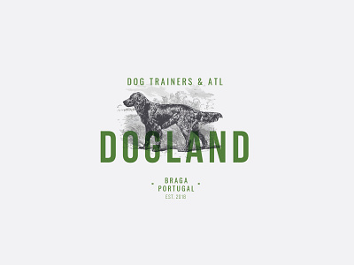 Dogland logo branding dog dog illustration dog training identity illustration illustrator logo logotype