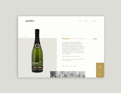 Garrafeira - Product Page - wine shop cart classic classy ecommerce ecommerce design gold minimal price product page shop shopping ui ux design ui ux web uiux webdesign website website design wine wine shop