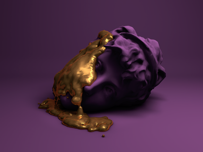 Trying liquid only with Cinema 4d 4d c4d cinema4d gold liquid shadows textures