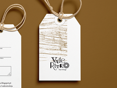 VÁDERETRO - Vintage Furniture store - stationary design art direction branding business cards free photography tags wood