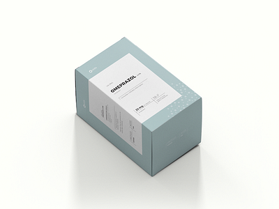Minimal OMEPRAZOL packaging - redesign box design farmácia medical medicine minimal packaging packagingdesign pharmacy pills portugal