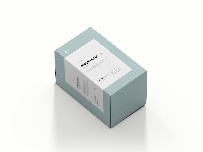 Minimal OMEPRAZOL packaging - redesign by Sara Mota Viana on Dribbble