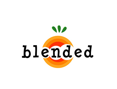 blended fruit logo juicy logo design