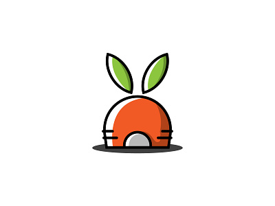Rabbit And Carrot animal animals carrot health logo rabbit vegetable