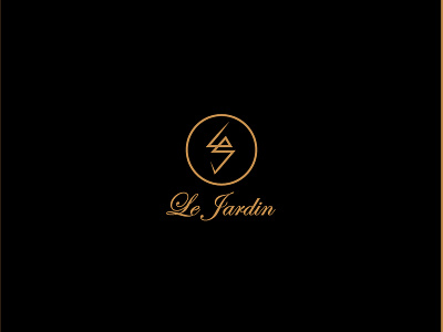 Le Jardin logo design typography
