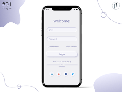 Sign in : Neumorphism UI design #DailyUI01