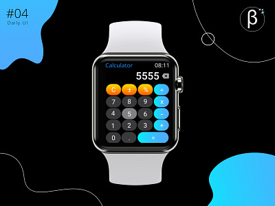 Calculator UI for Apple watch ⌚ app applewatch daily 100 challenge daily ui daily100challenge dailychallenge dailyui design figma figmadesign ioswatch ui uiuxdesign ux