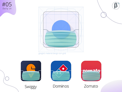 App icon to promote healthy practices appicon customertrustbuild dailyui dailyuichallenge facemask figma google material design userexperience