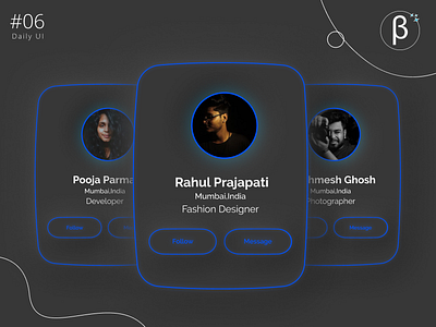 User Profile card : neumorphism design 👥 .