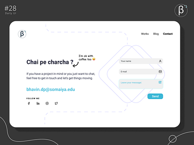 Contact us page | Daily UI 28