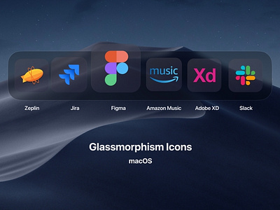 Glassmorphism-Icons-for-macOS design figma illustration