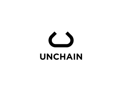 Unchain Logo chain letter typography u u logo unchain