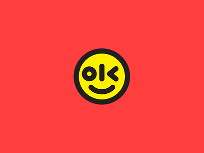 Ok letters logo mark mood ok okey smile typography