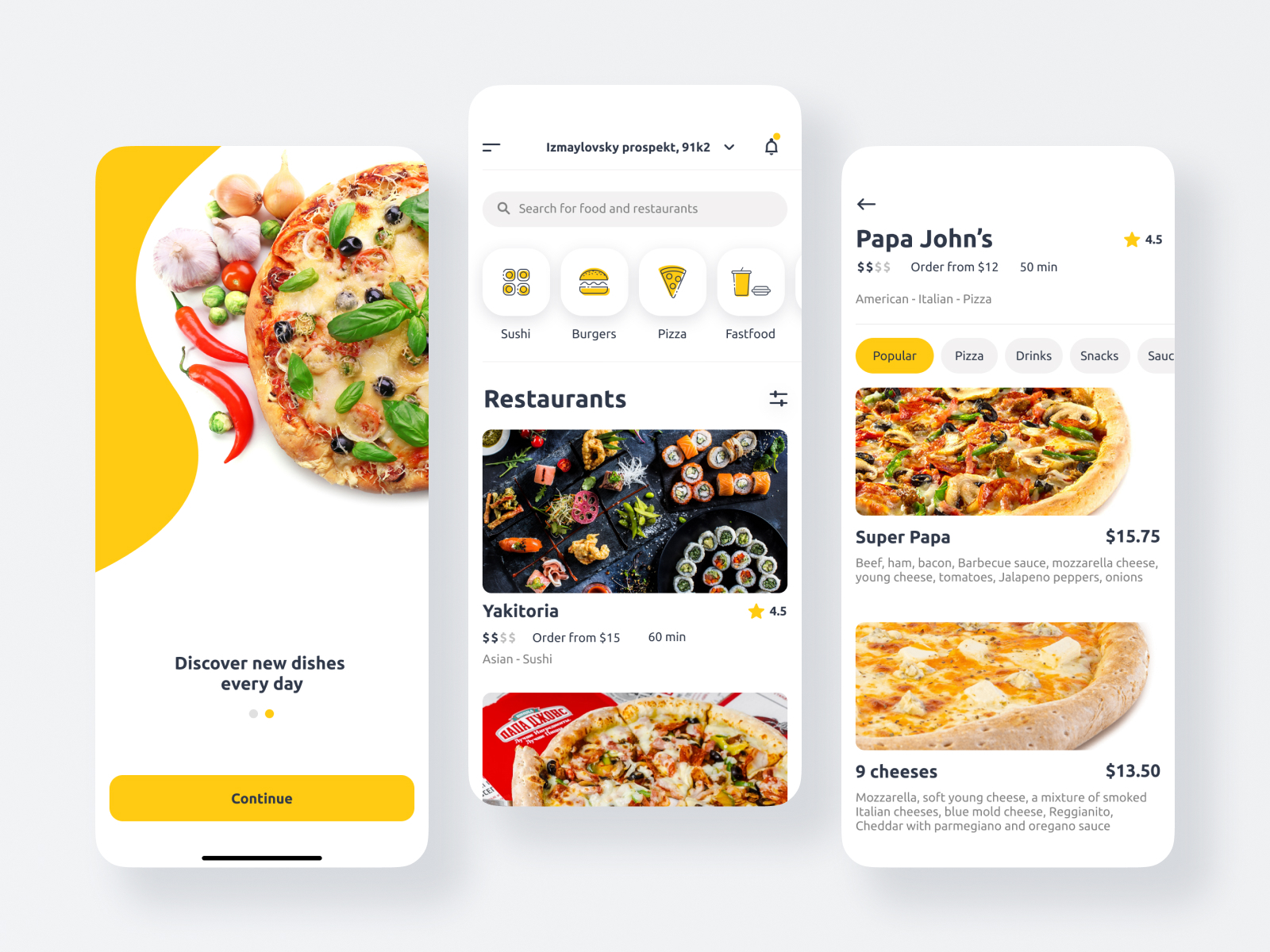 Hungry Man - Food delivery app by Andrey Petrenko on Dribbble