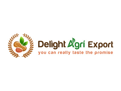 Delight Agri Export Business Logo illustration logodesign vector