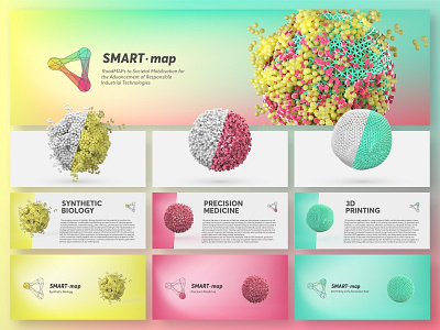 SMART-map Visual Identity 3d 3d printing biology branding color color palette colorful eu european project graphic graphicdesign guidelines identity illustration logo logo design logodesign molecules visual identity visual system