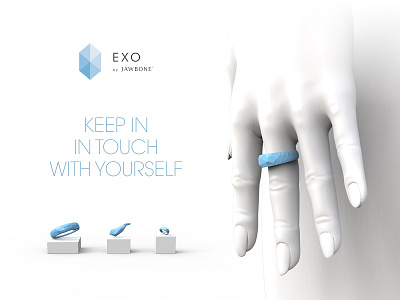 Jawbone Wearable EXO Ecosystem - Visualizations advertising cgi connected devices design hand industrialdesign interactive design internetofthings iot product productdesign render rings smart smartwatch visualization wearable tech wearables