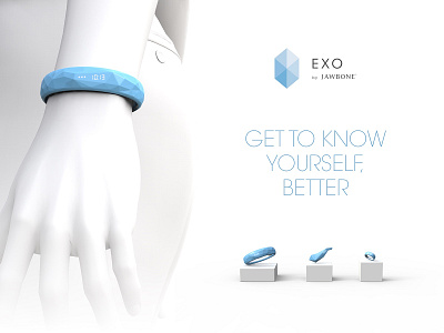 Jawbone Wearable EXO Ecosystem - Visualizations advertising cgi fashion gadget human industrial design interaction interactive internetofthings iot lifestyle product design render smart object smartband smartwatch wearable wearable tech