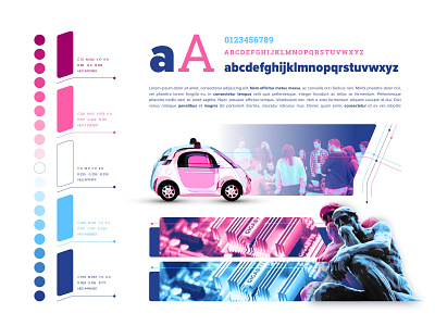 Self Driving Society - Colors Schemes, Fonts, Illustrations