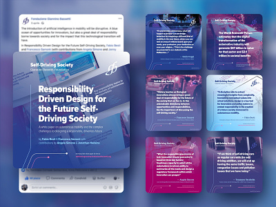 Self Driving Society - Social Media cards bassetti branding campaign cards communication driverless foudation graphic graphic design milano mobility paper politecnico self driving social media social media design social media pack