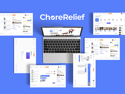 Chore Relief User Dashboard abstract app app design clean color dashboard design inspiration invoice on demand app payment method service design sunday