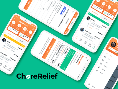 Chore Relief Pro App app design flat icon ios app mobile app payment payment method paypal product design service subscription ui design ux