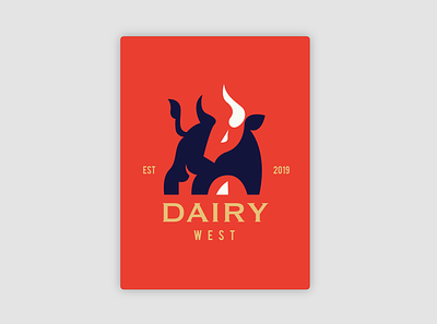 Dairy West Minimal Logo - Creative Logo ( Concept - 09 ) brand agency brand design brand identity branding logo logo design rebrand ui vector visual identity