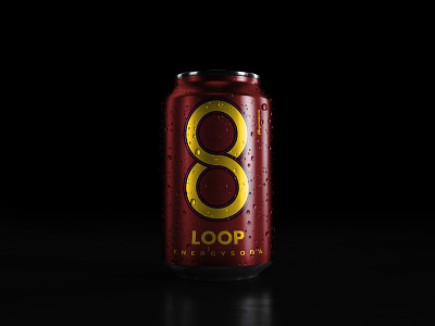 Loop - Carbonated Beverage brand agency brand design branding can dark font illustration label logo package design red retro vector weekly challenge weekly warm up