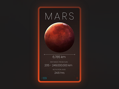 Mars - Planet Cards ambient illustration mars martian orange planet red universe