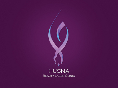 Husna Laser 3D Arabic Logo 3d 3d logo 3d shading arabic arabic designer brand calligraphy color shading