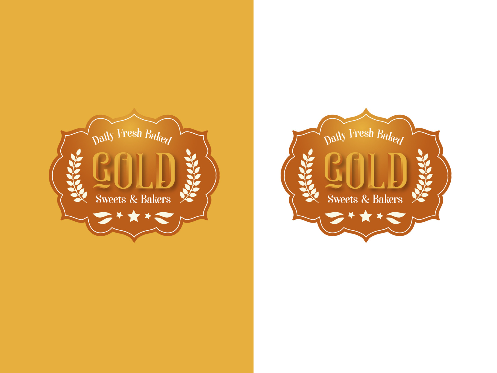 Gold Bakers & Sweets Logo by M.Aswad Mehtab on Dribbble