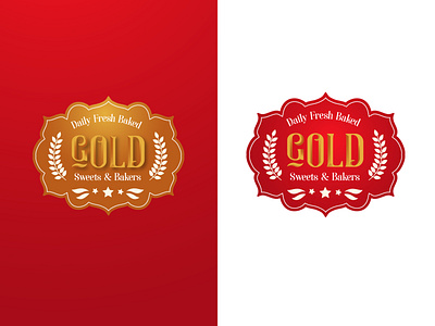 Gold Bakery Logo Design Luxury Colors bakery logo baking logodesign sweets sweets logo typography art