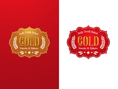 Gold Bakery Logo Design Luxury Colors