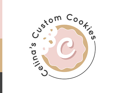 Celina's Custom Cookies Logo branding graphic design identity logo small business