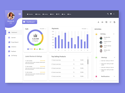 Dashboard Design adobe xd